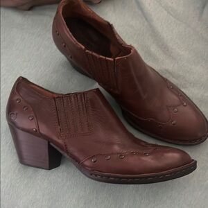 Born Brown Heeled Boots